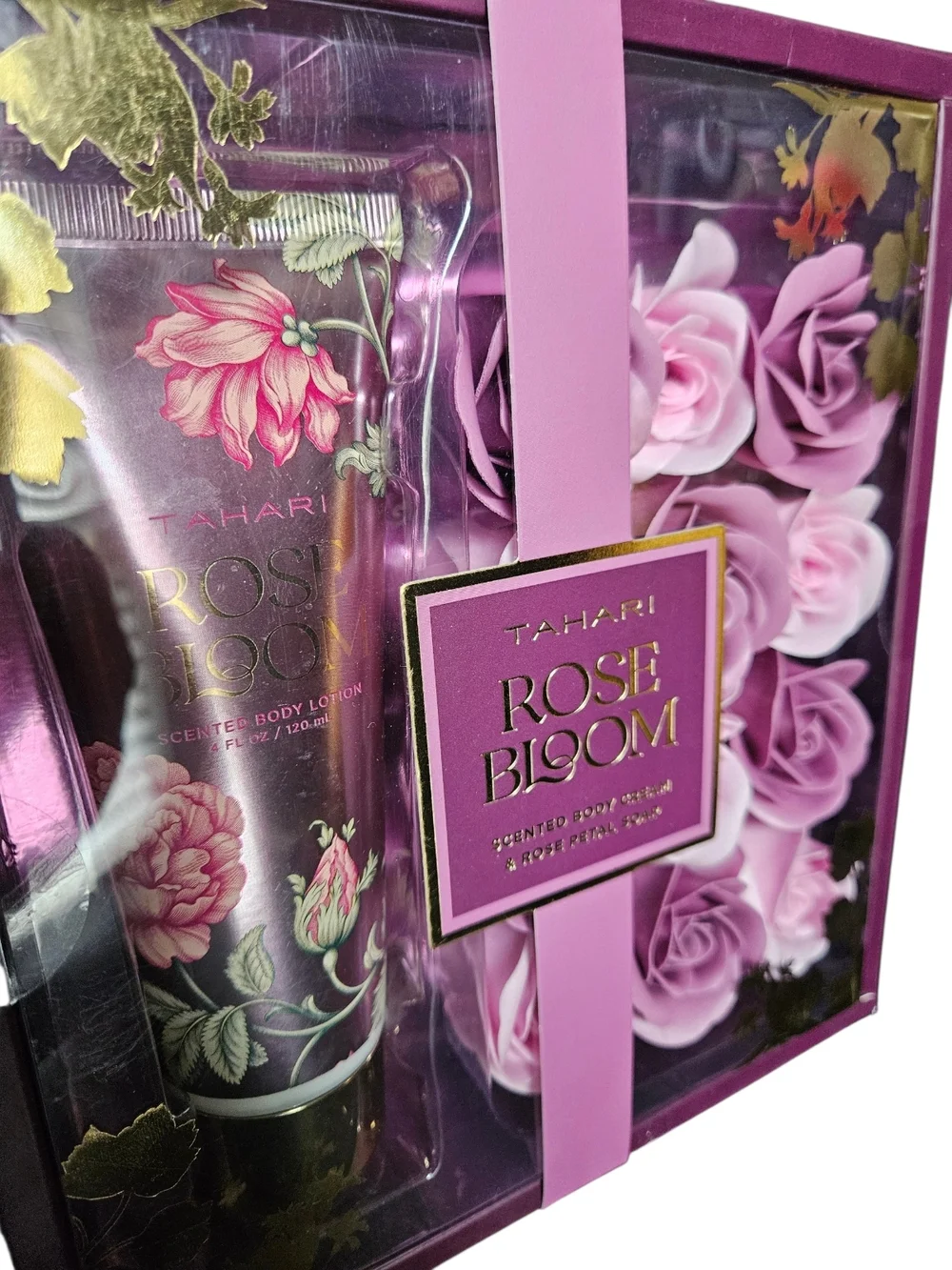 Tahari Rose Bloom Body Cream & Rose Petal Soap Gift Set